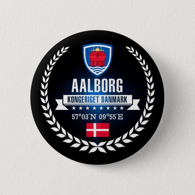 Aalborg 6 Cm Round Badge (Front)