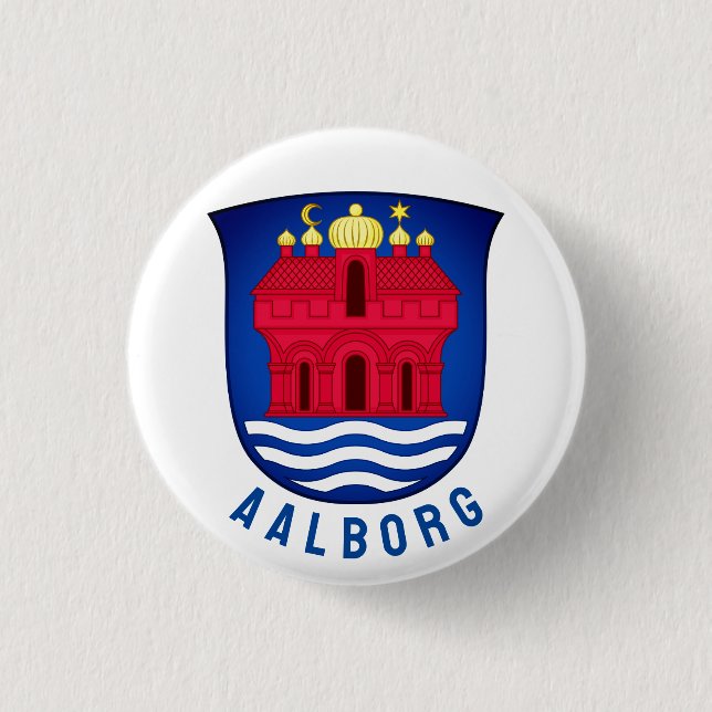 Aalborg coat of arms - DENMARK 3 Cm Round Badge (Front)