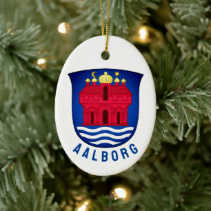 Aalborg coat of arms - DENMARK Ceramic Ornament