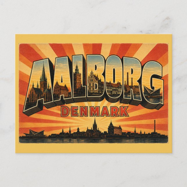 Aalborg Denmark Cityscape Postcard (Front)