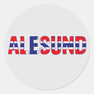Aalesund Norway Classic Round Sticker