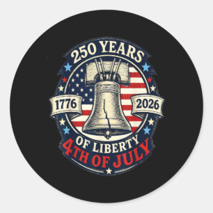 Aamerica 250 Years 17762026 4th Of July Classic Round Sticker