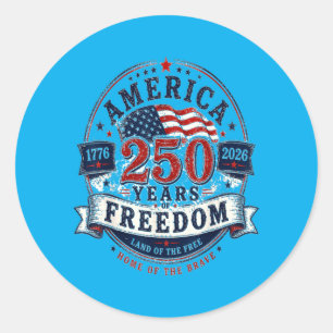 Aamerica 250 Years 17762026 4th Of July Classic Round Sticker