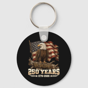 Aamerica 250 Years 1776 2026 Patriotic Eagle 4th Key Ring