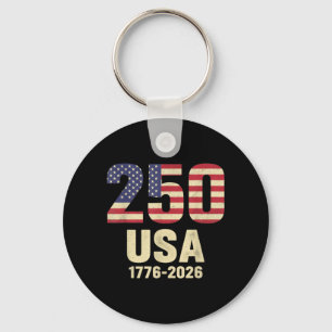 Aamerica 250 Years 4th Of July 250th Anniversary Key Ring