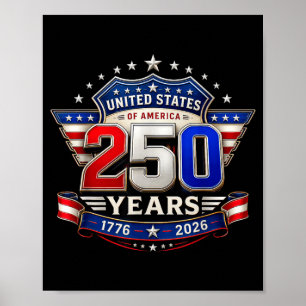Aamerica 250th Years 1776 2026 Independence Day Poster