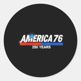Aamerica 76 Retro 250 Years 1776 2026 250th Classic Round Sticker