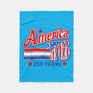 Aamerica 76 Retro 250 Years 1776 2026 250th Fleece Blanket