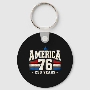 Aamerica 76 Retro 250 Years 1776 2026 250th Key Ring