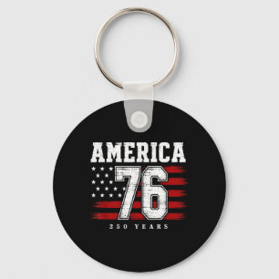 Aamerica 76 Retro 250 Years 1776 2026 250th Key Ring