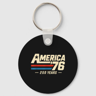 Aamerica 76 Retro 250 Years 1776 2026 250th Key Ring