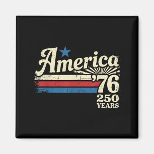 Aamerica 76 Retro 250 Years 1776 2026 250th Magnet