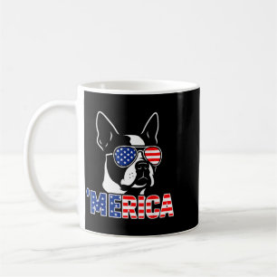 Aamerica Boston Terrier Patriotic 4th Of July Dog Coffee Mug