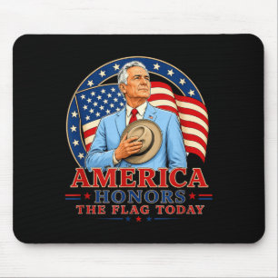 Aamerica Honours The Flag Today Patriotic Design Mouse Pad