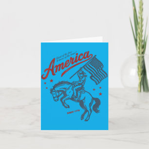 Aamerica Land Of The Home Of The Brave Rodeo Card