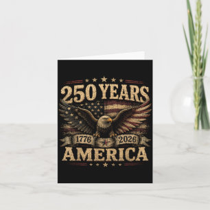 Aamerica Retro 250 Years 250th Anniversary Usa Card