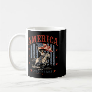 Aamerica Since 1776 250 Years Cowboy Riding Horse Coffee Mug