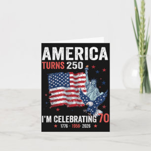 Aamerica Turns 250 Celebrating 70 Patriotic Card