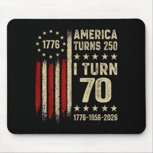 Aamerica Turns 250 Turn 70 1956 70th Birthday On Mouse Pad