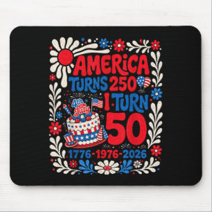 Aamerica Turns 250th Turn 50 Usa 250 Years 50th Mouse Pad