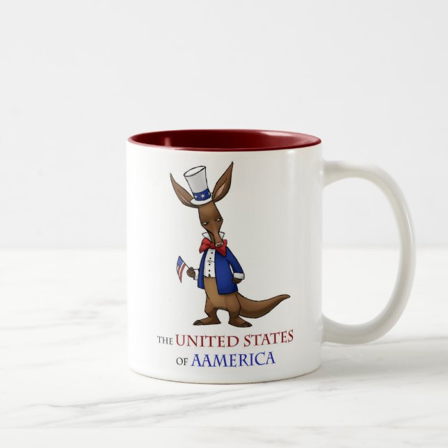 Aamerican Aadrdvark Two-Tone Coffee Mug (Right)