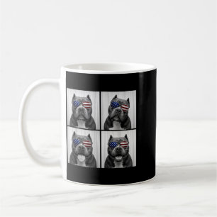 Aamerican Bully 4th Of July Aamerican Flag Dog Coffee Mug
