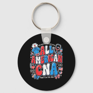 Aamerican Cna 4th Of July Scrub Top Patriot Women Key Ring