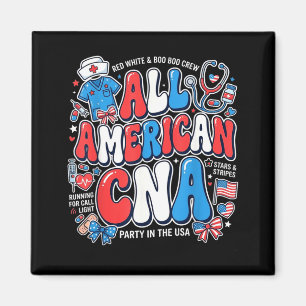 Aamerican Cna 4th Of July Scrub Top Patriot Women Magnet
