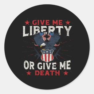Aamerican Eagle Give Liberty Or Give Government Classic Round Sticker