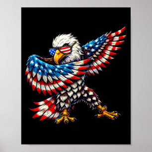 Aamerican Flag Bald Eagle Patriotic Eagle 4th Of Poster