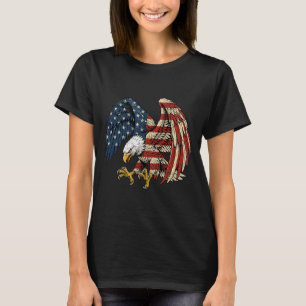 Aamerican Flag Bald Eagle Patriotic Usa 4th Of T-Shirt