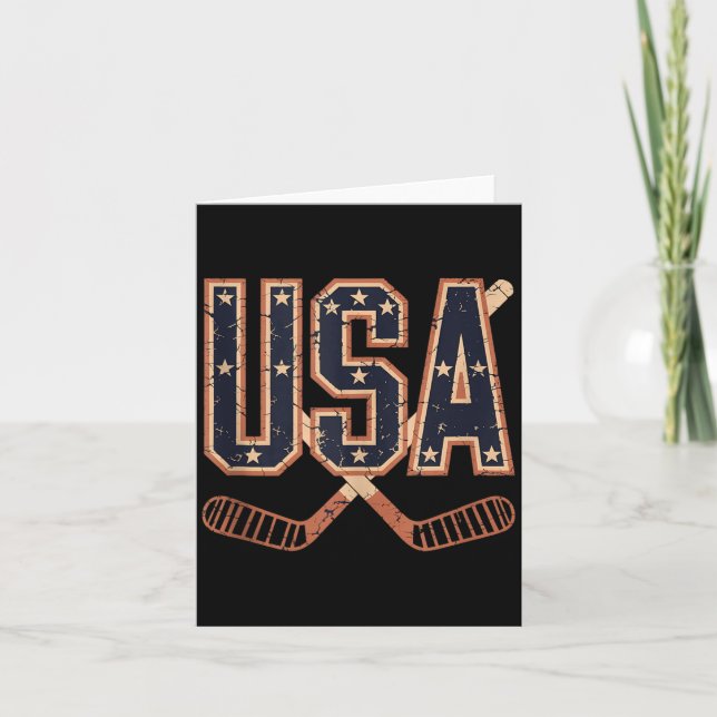 Aamerican Flag Hockey Card (Front)