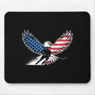 Aamerican Flag Hockey Mouse Pad