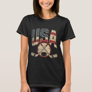Aamerican Flag Hockey T-Shirt
