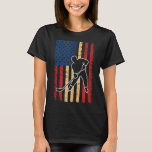 Aamerican Flag Hockey T-Shirt