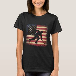 Aamerican Flag Hockey T-Shirt