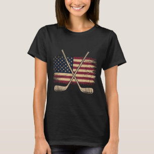 Aamerican Flag Hockey T-Shirt
