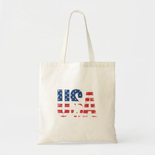Aamerican Flag Hockey Tote Bag