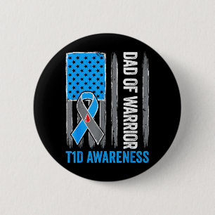 Aamerican Flag Type 1 Diabetes Awareness T1d Dad 6 Cm Round Badge