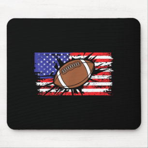 Aamerican Football Player Patriot Cosy Fall Season Mouse Pad