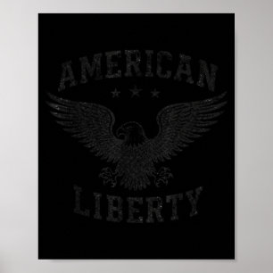 Aamerican Liberty Eagle - Vintage Patriotic Bald Poster