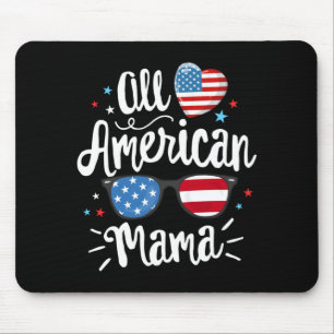 Aamerican Mama Women Aamerican Flag 4th Of July Mouse Pad