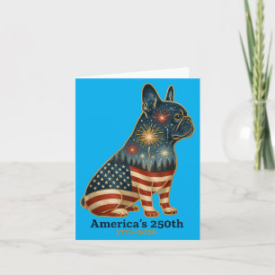 Aamericas 250th For French Bulldog Lovers Card