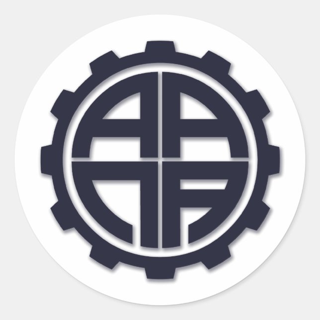 AANA GEAR CLASSIC ROUND STICKER (Front)