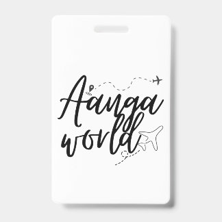 AANGAWORLD  ID BADGE