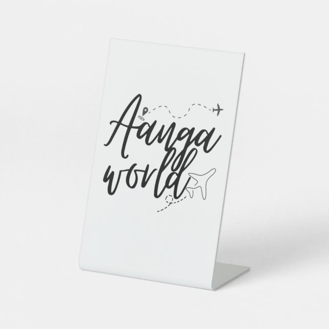 aangaworld  pedestal sign (Front)