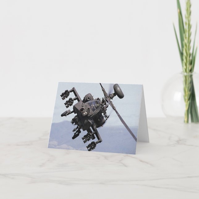 Aapache Attack Helicopter Holiday Card (Front)