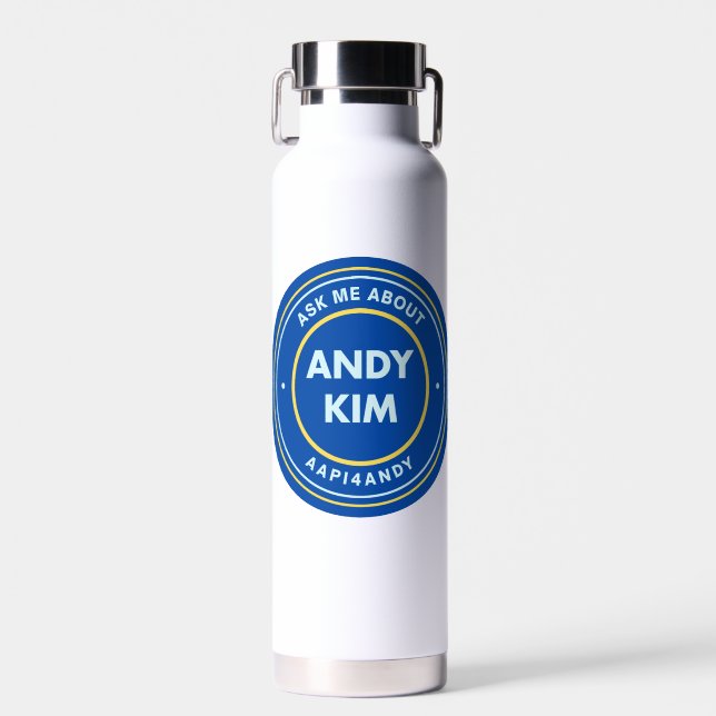AAPI4Andy Kim water bottle (Front)