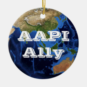 AAPI Ally Ceramic Ornament