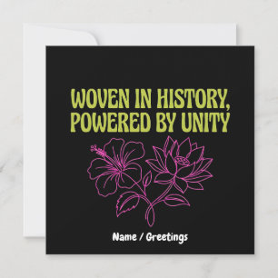 AAPI Heritage Month Woven Unity Floral History Art Invitation